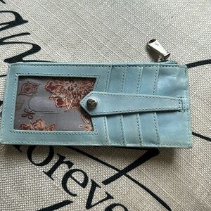 HOBO Rare Linn Wallet Card Holder - Whisper Blue Color - Like New